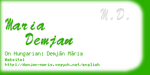 maria demjan business card